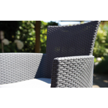 Conjunto de varanda KETER IOWA: mesa de centro e duas poltronas para jardim. 