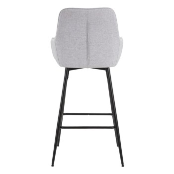 Conjunto de 2 banquetas de bar cinza