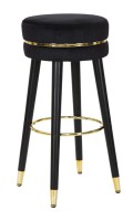 Banqueta de bar Paris preta/dourada