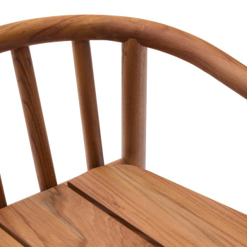 Banqueta para exterior em madeira maciça de teca 100% certificada FSC, altura 65 cm