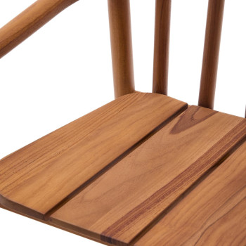 Banqueta para exterior em madeira maciça de teca 100% certificada FSC, altura 65 cm