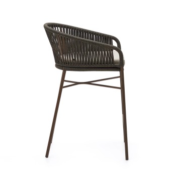 Banqueta Yanet em corda verde, altura 65 cm