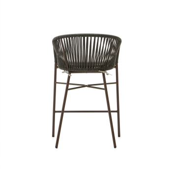 Banqueta Yanet em corda verde, altura 65 cm