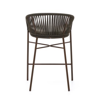 Banqueta Yanet em corda verde, altura 65 cm