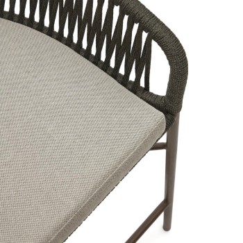 Banqueta Yanet em corda verde, altura 65 cm