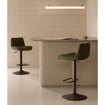 Banqueta Zenda em chenille THE SHAPE