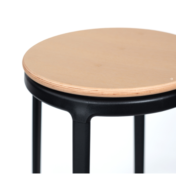 Banqueta giratória de madeira ROUND&ROUND - INFINITI