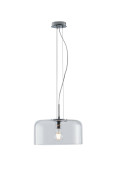 SUSPENSÃO TRANSPARENTE GIBUS 1XE27 35X35X150CM