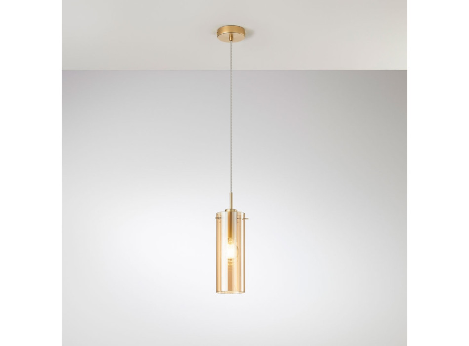 Suspensão Mágica Ouro/Âmbar 1XE27 10X150CM