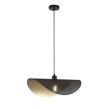RHEI-DOT PRETO/DOURADO SUSPENSÃO 1XE27 50X30X150CM