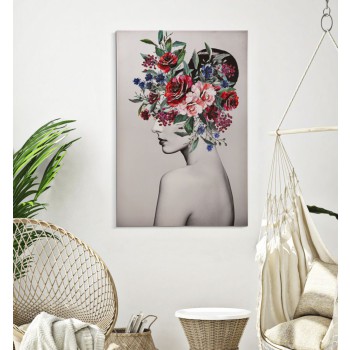 IMPRESSÃO PINTADA SENHORA FLOR -A-