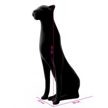 Estátua da Pantera Kira Flocada da Candyslab