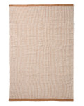 Tapete Tinei 100% PET com listras laranja, 200 x 300 cm