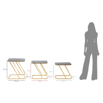 Conjunto de mesas simples, 3 peças