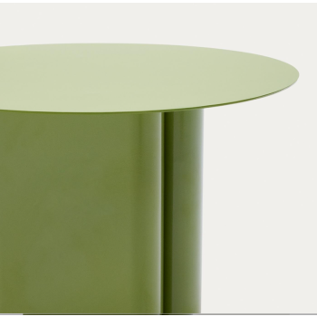 Mesa lateral Arvin em ferro verde, Ø 55 cm