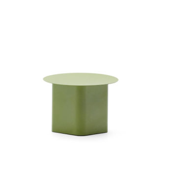 Mesa lateral Arvin em ferro verde, Ø 55 cm