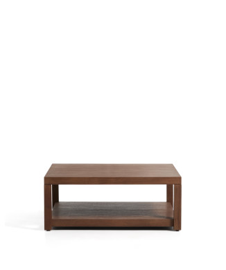 Mesa lateral Norani em madeira maciça e folheado de acácia, 90 x 90 cm