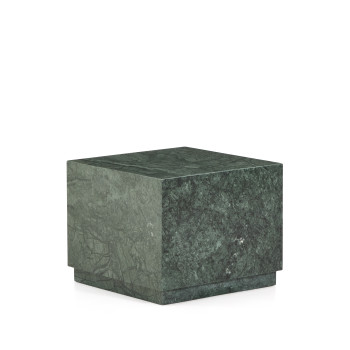 Mesa lateral Sorein em mármore verde, 50 x 50 cm