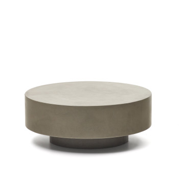 Mesa de centro redonda Garbet em concreto, Ø 80 cm