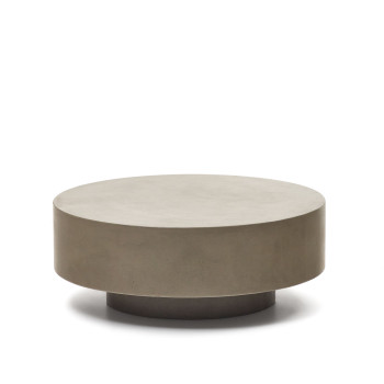 Mesa de centro redonda Garbet em concreto, Ø 80 cm