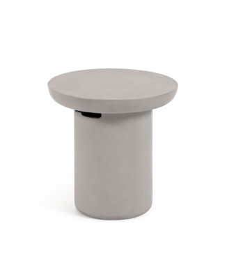 Mesa redonda de concreto para exterior Taimi, Ø 50 cm