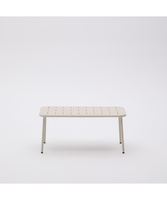 Mesa de centro Zivia para exterior em aço galvanizado verde, 90 x 50 cm