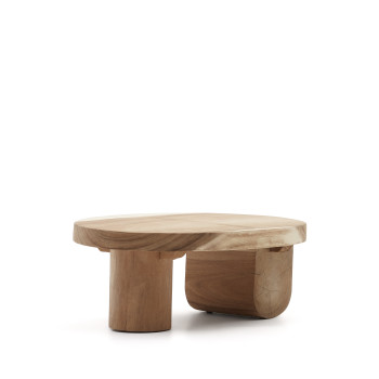 Mesa de centro Mosi em madeira maciça de mungur Ø 90 x 60 cm