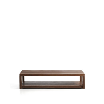 Mesa de centro Norani em madeira maciça e folheado de acácia, 150 x 70 cm