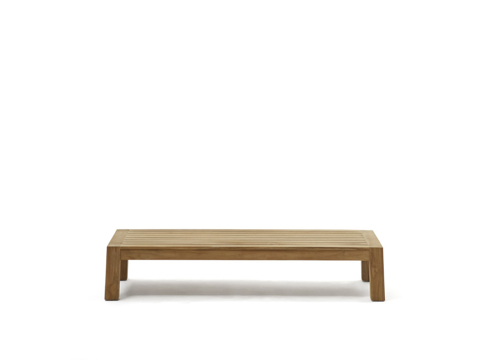 Mesa de centro Forcanera em madeira maciça de teca, 150 x 71 cm