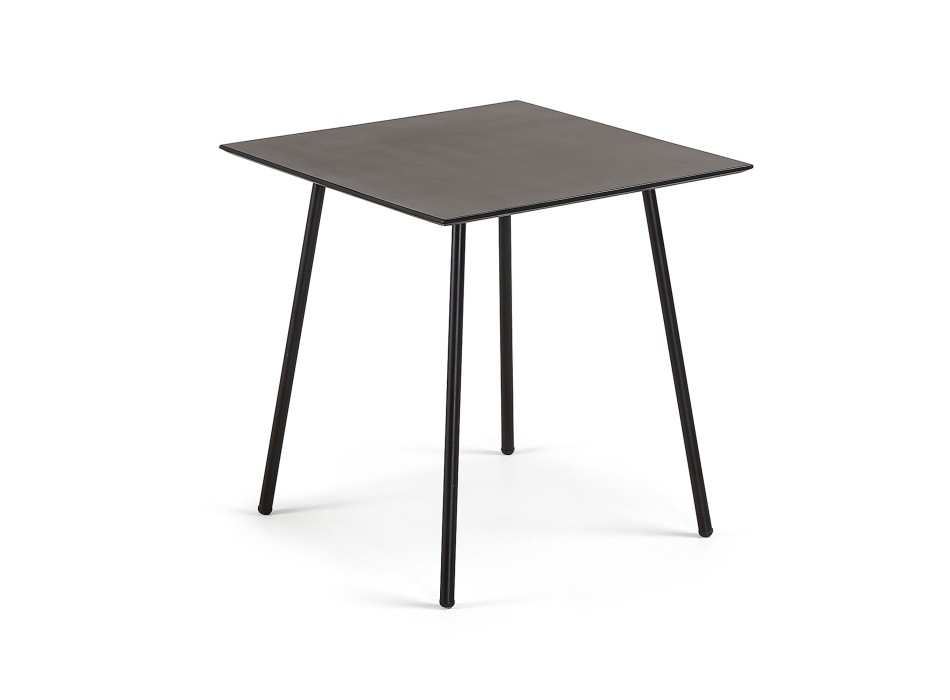 Mesa de centro Mathis em fibrocimento com pés em cimento preto.