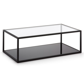 Mesa de centro retangular Blackhill, 110 x 60 cm, preta