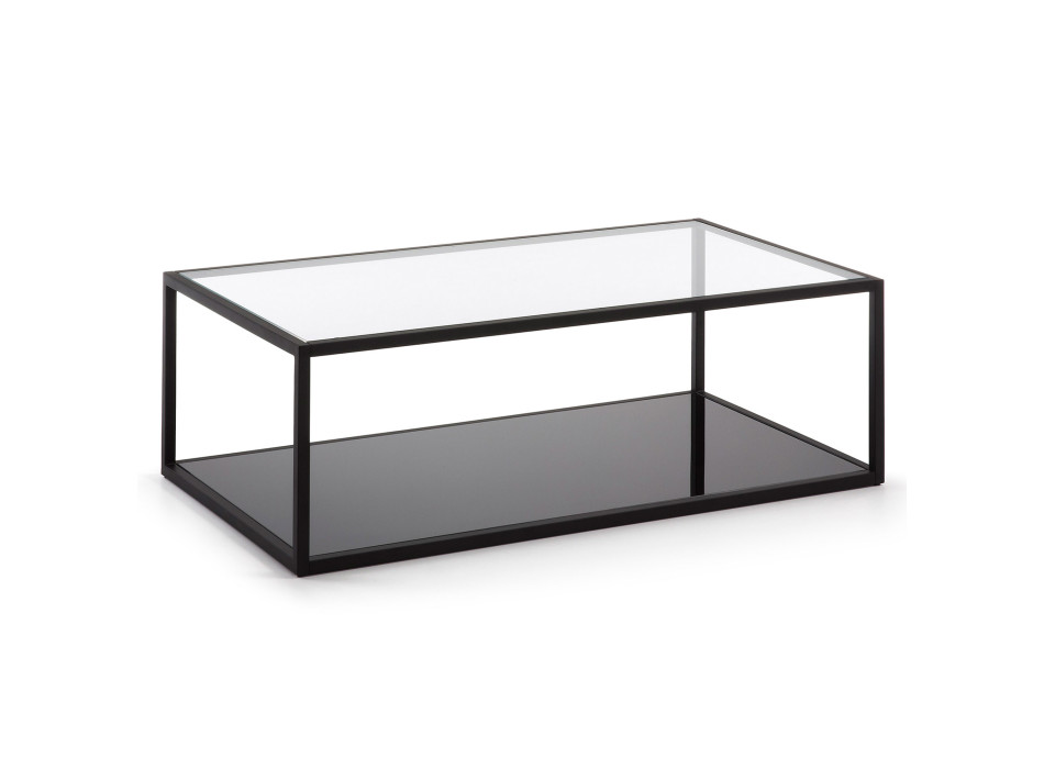 Mesa de centro retangular Blackhill, 110 x 60 cm, preta