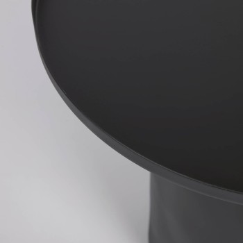 Mesa de centro redonda Fleska em metal preto Ø 45 cm