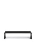Mesa de centro Litto, MDF laqueado preto, 140 x 70 cm
