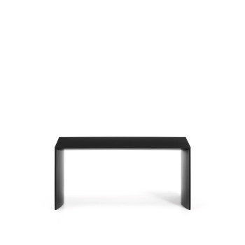 Mesa de centro Litto, MDF laqueado preto, 90 x 45 cm