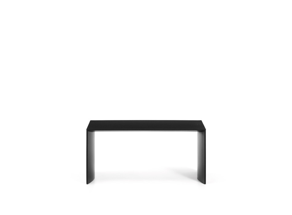 Mesa de centro Litto, MDF laqueado preto, 90 x 45 cm