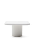Mesa Addaia em concreto branco, 135 x 135 cm