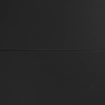Mesa extensível Atminda em vidro com pés de aço, acabamento preto, 160 (210) x 90 cm