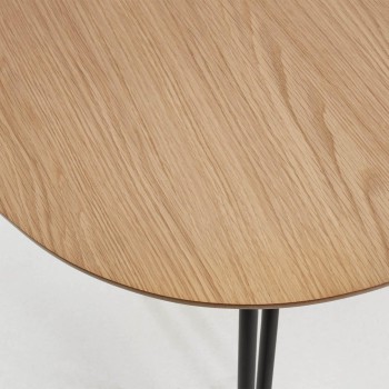 Mesa extensível Novac 140 (220) x 90 cm, folheado de carvalho natural