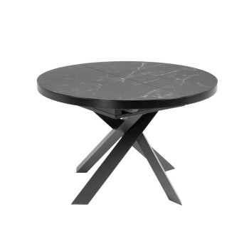 Mesa extensível Vashti Ø 120 (160) cm porcelana