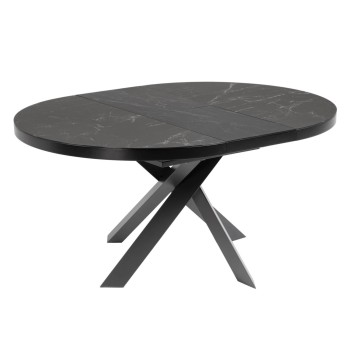 Mesa extensível Vashti Ø 120 (160) cm porcelana