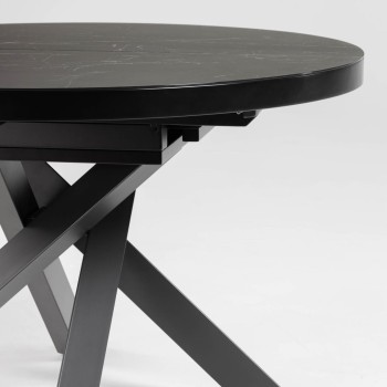 Mesa extensível Vashti Ø 120 (160) cm porcelana