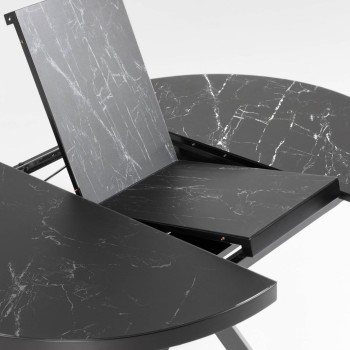Mesa extensível Vashti Ø 120 (160) cm porcelana