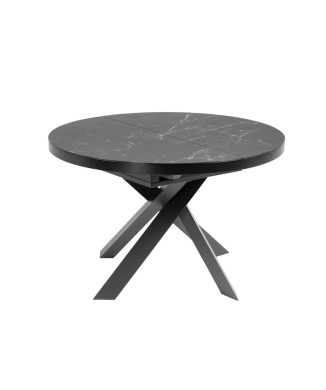 Mesa extensível Vashti Ø 120 (160) cm porcelana