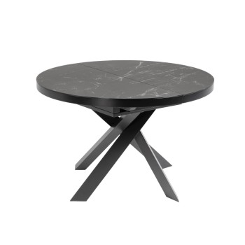 Mesa extensível Vashti Ø 120 (160) cm porcelana