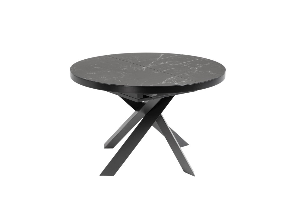 Mesa extensível Vashti Ø 120 (160) cm porcelana