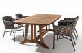 Mesa AMALFI 180/240x110 + 4 cadeiras Nice