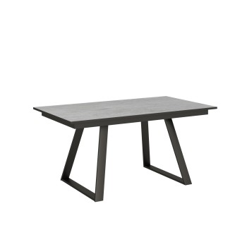 Mesa Bernadette - Mesa extensível 90x160/220 cm Bernadette em freixo branco com estrutura em antracite