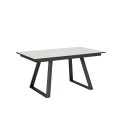 Mesa extensível Bernadette 90x160/220 cm com estrutura antracite