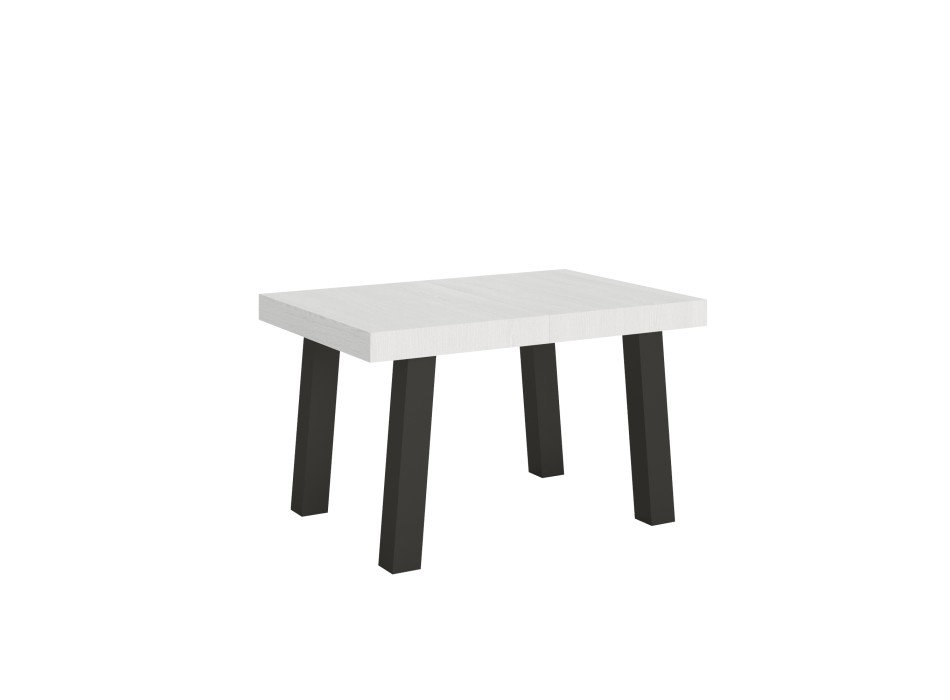 Mesa Bridge - Mesa extensível 90x140/244 cm, estrutura em freixo branco antracite.